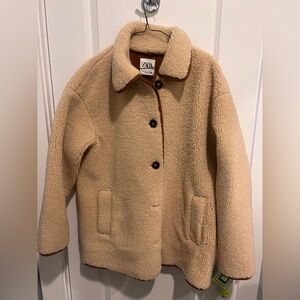 Zara Cream Sherpa Jacket